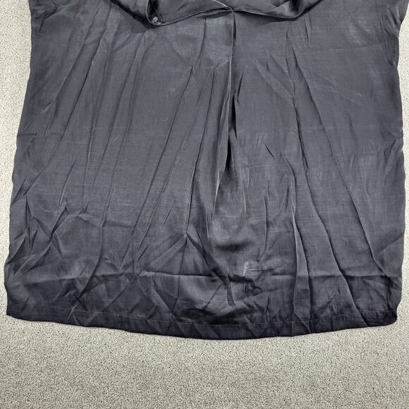 H&M Top Womens Medium Black V-Neck Sleeveless Loose Blouse Casual - Picture 8 of 12